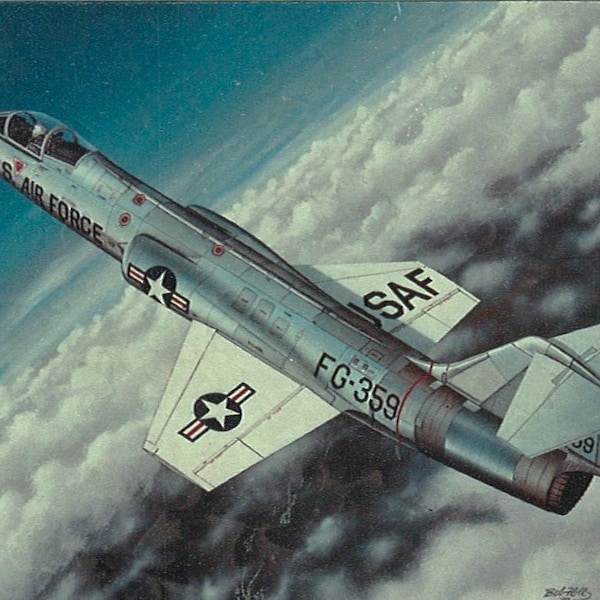 Framed 4" X 6" Print of a Lockheed F-104 "Starfighter." Hang on wall or display on a shelf or desk.