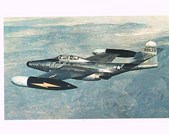 Framed 4"X6" Print of a Northrop F-89 "Scorpion" interceptor. Designed to hang on a wall or display on a shelf or desk.