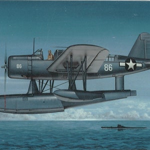 Framed 4&quot; X 6&quot; Print of a Vought OS2U &quot;Kingfisher.&quot; Hang on a wall or display on a shelf or desk.