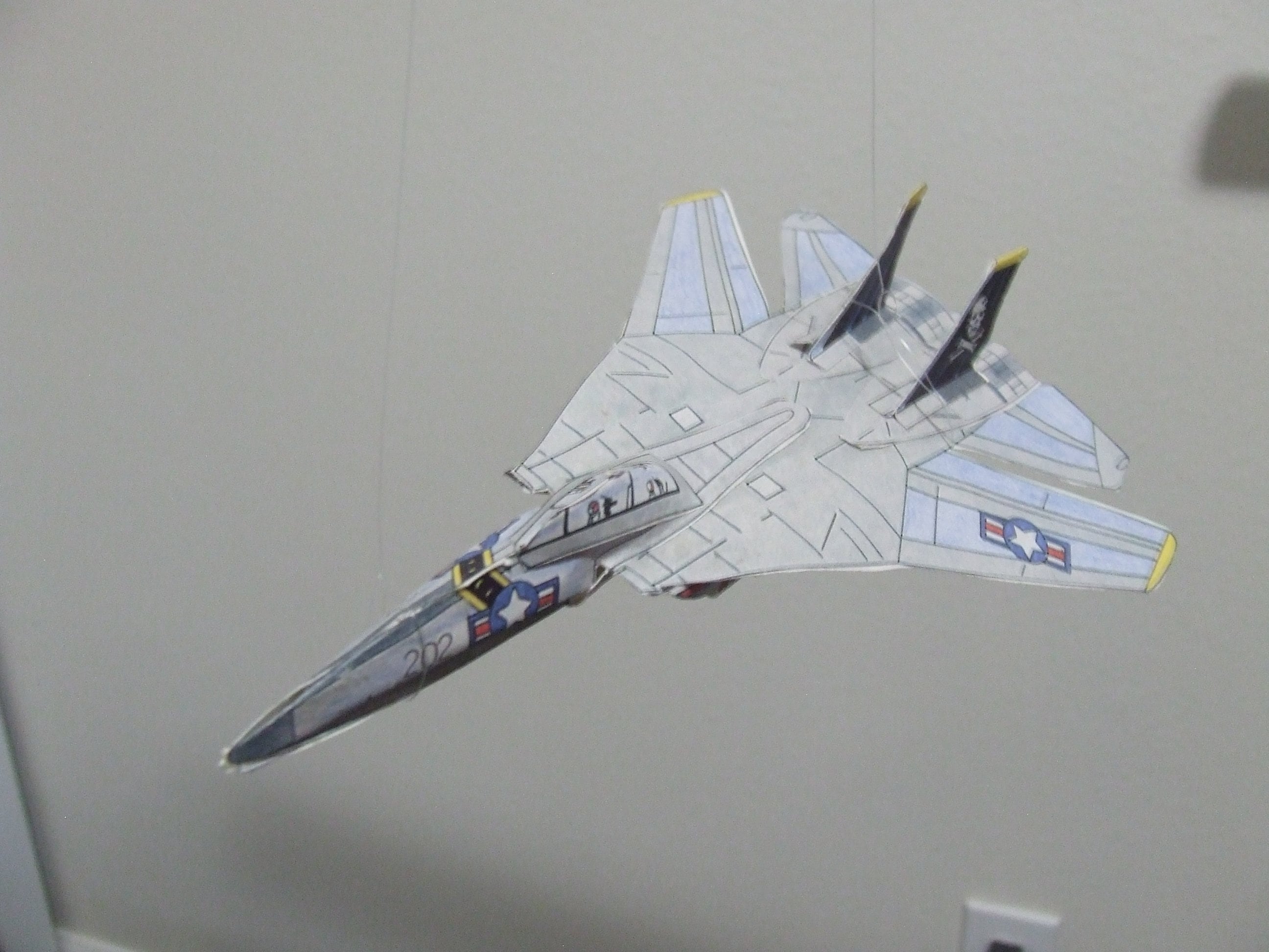 F-14 TOMCAT Jet Fighter - Cut & Glue Paper Airplane Kit