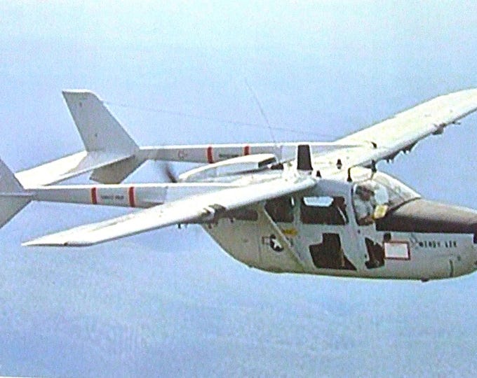 Framed 4"X6" print of a Cessna O-2 "Skymaster" (Oscar Deuce) recon aircraft.  Designed to hang on a wall or display on a shelf or desk.