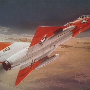 Framed 4&quot; X 6&quot; Print of a Convair F-106A &quot;Delta Dart early USAF jet aircraft. Hang on a wall or display on a shelf or desk.