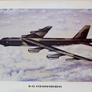 12&quot; X 16&quot; unframed print of a Boeing B-52 Stratofortress bomber over the sands of Iraq during Desert Storm