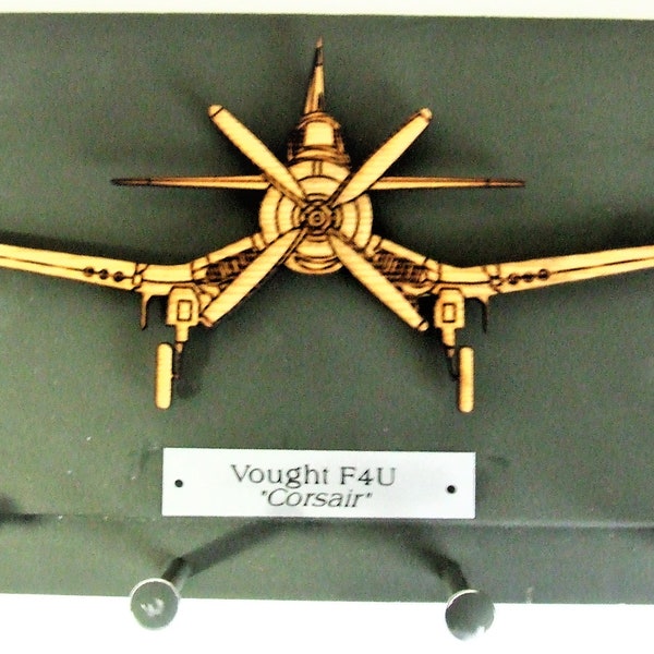 Famous U.S. Military World War II - Vought F4U "Corsair" Aircraft Keychain Rack