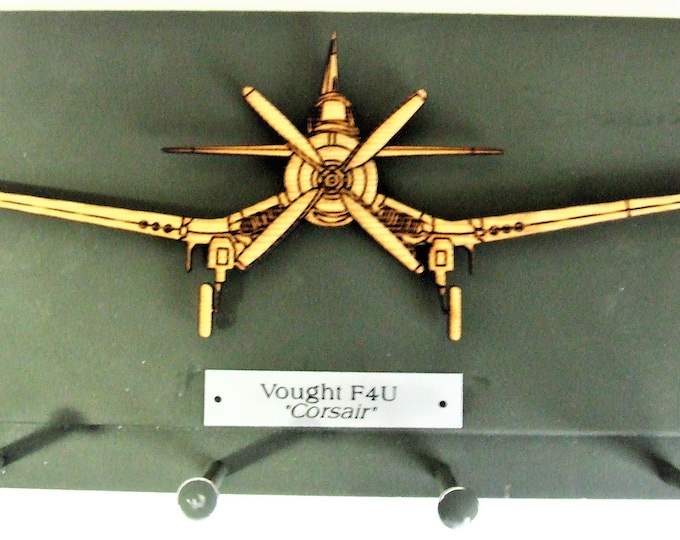 Famous U.S. Military World War II - Vought F4U "Corsair" Aircraft Keychain Rack