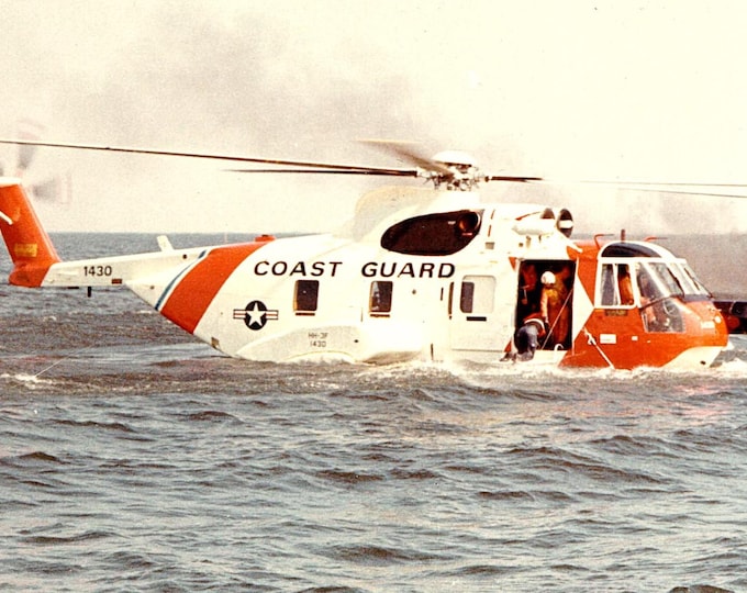 Unframed 11"X14" Print of a US Coast Guard Sikorsky HH-3F "Pelican" Helicopter.