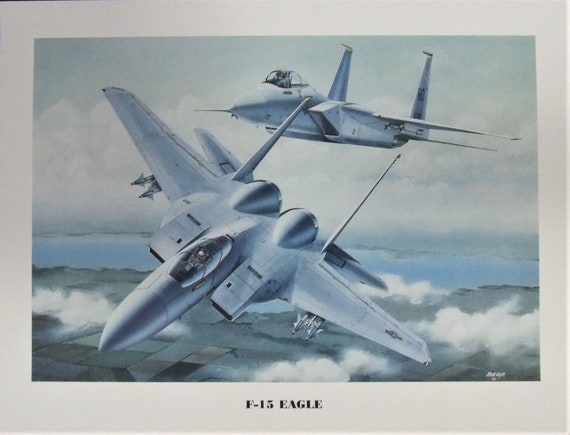 Unframed Print 12/" X 16/" of a Boeing B-47 Stratojet climbing to altitude.