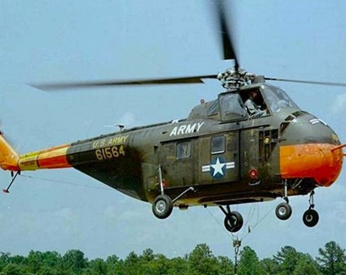 Framed 4" X 6" Print of a U.S. Army Sikorsky H-19 "Chickasaw" Helicopter. Hang on a wall or display on a shelf or desk.