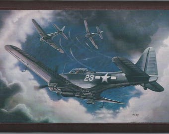 4" X 6" Douglas SBD-5 Dauntless Divebomber wooden plaque