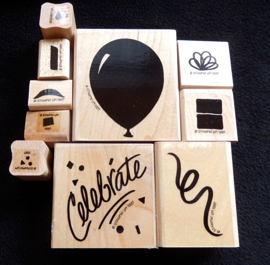 Stampin up - Celebrate - Hard to Find/retired Rubber Stamp Set (10 ...