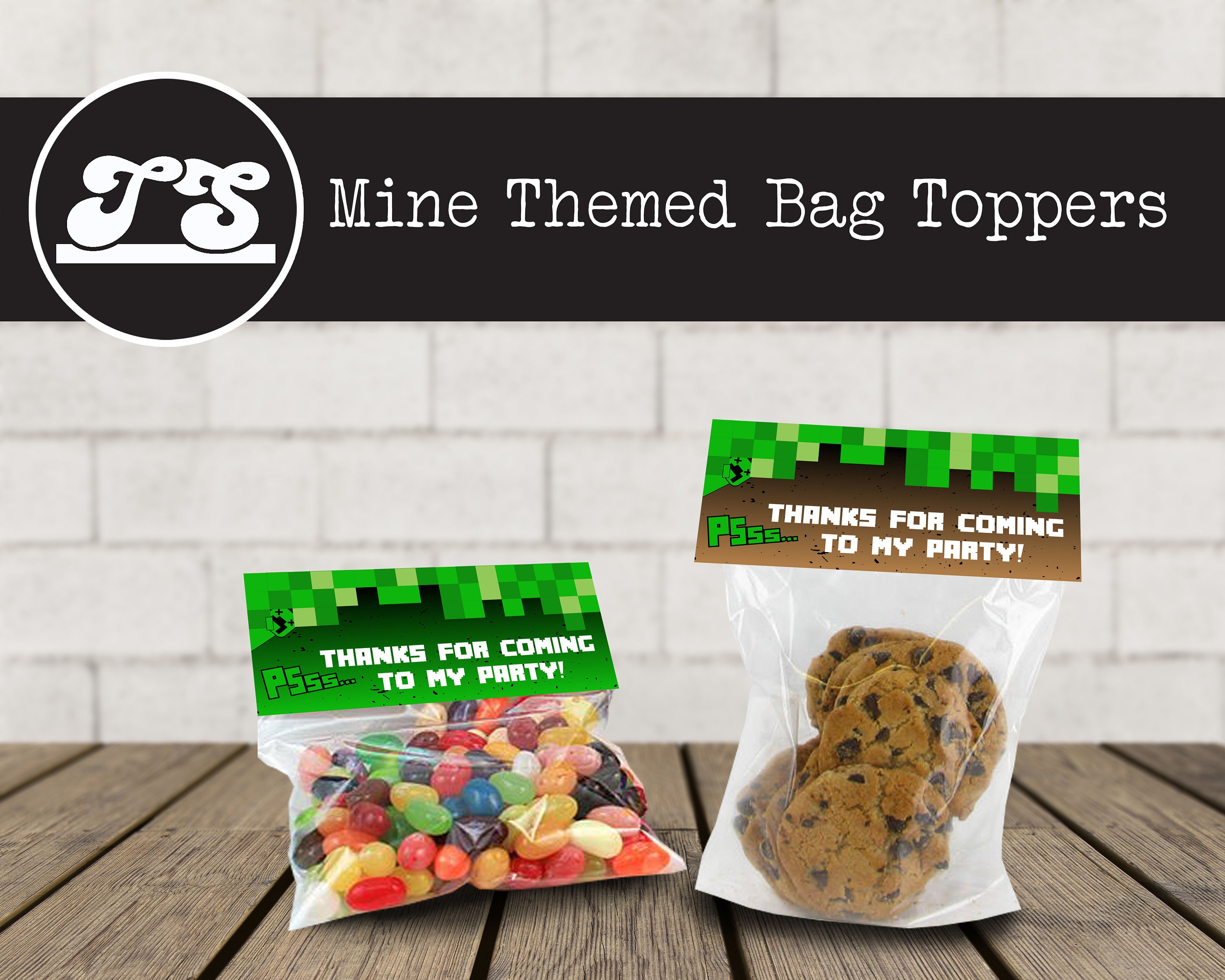 Mine Themed Bag Toppers PDF