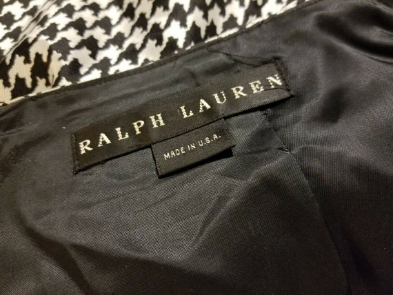 Vtg Ralph Lauren Black Label 2 Houndstooth Silk S… - image 7