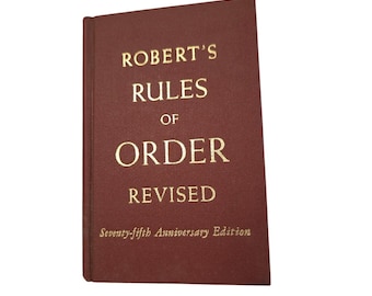 Vintage 1951 Roberts Rules of Order Revised Hardcover 75th Anniversary
