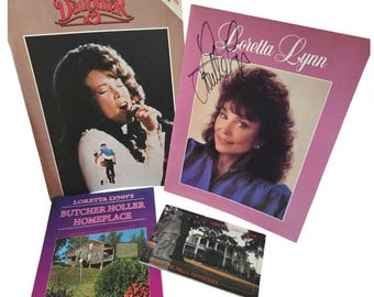 LOT Loretta Lynn Country Music Legend Autographed Magazine Coal Miners