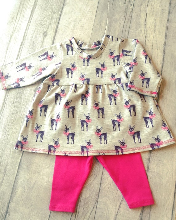 girls dress and leggings set