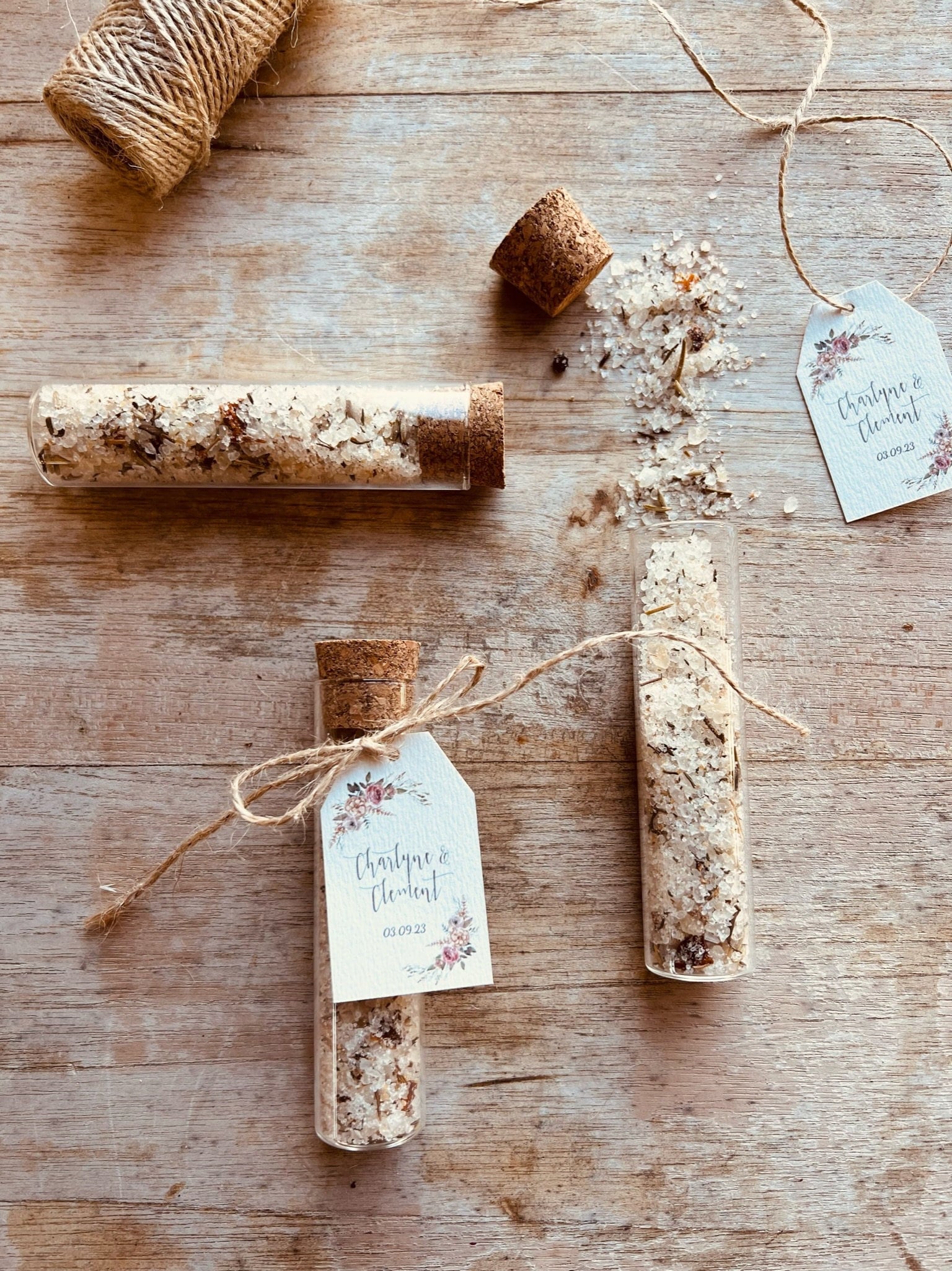 Sel aromatisé aux herbes de Provence ou truffe en verrines