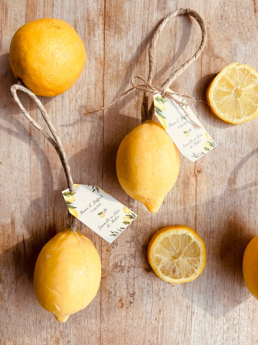 Savon citron artisanal personnalisable pour vos événements