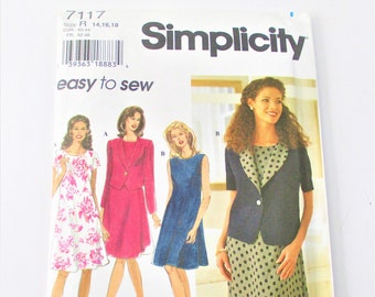 1993 Butterick See and Sew Misses Jacket and Dress Size 12 14 16 ...