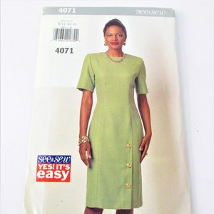 Butterick See and Sew Misses Dress Pattern Size 12 14 16 PT982