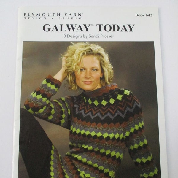 Plymouth Yarn Galway Today 8 Designs Knitting Pattern Book BK424