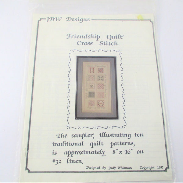 Friendship Quilt Cross Stitch Sampler with Ten Quilt Patterns PT1972