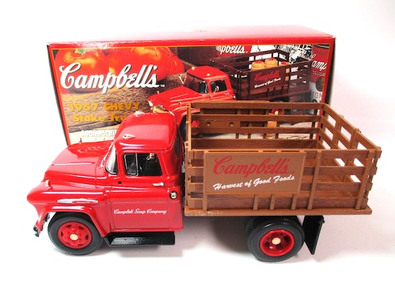 コカコーラ 設置デリバリートラック 1957カメオ Stake ERTL Ertl Campbell Soup 1957 Chevy Stake Truck TT2962 - Etsy