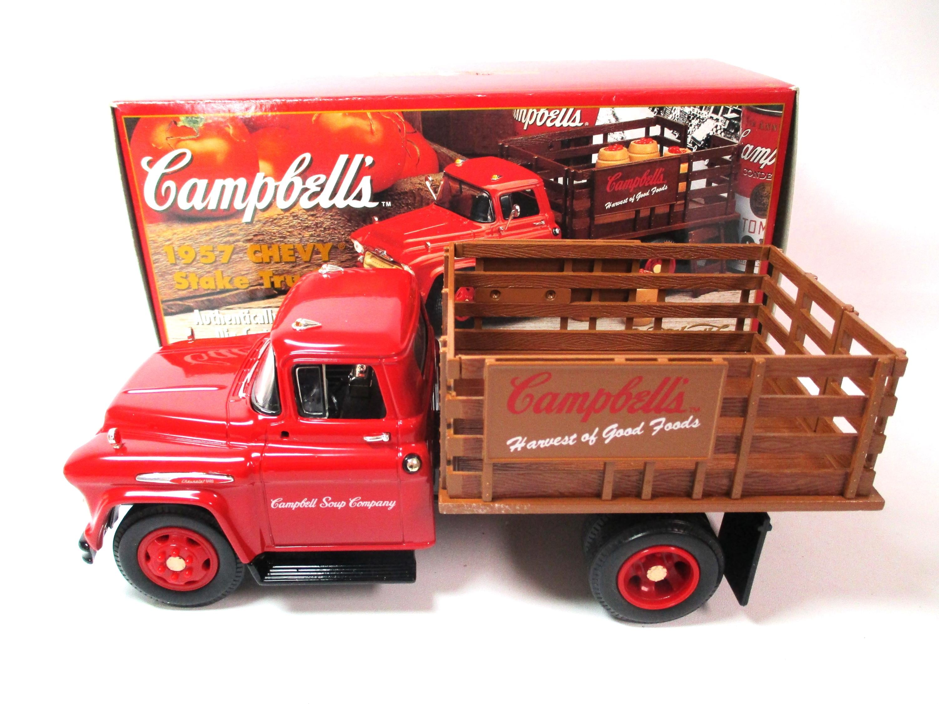 コカコーラ 設置デリバリートラック 1957カメオ Stake ERTL Ertl Campbell Soup 1957 Chevy Stake Truck TT2962 - Etsy
