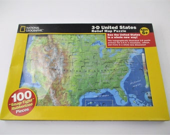 National Geographic 3 D United States Relief Map Puzzle MP2042