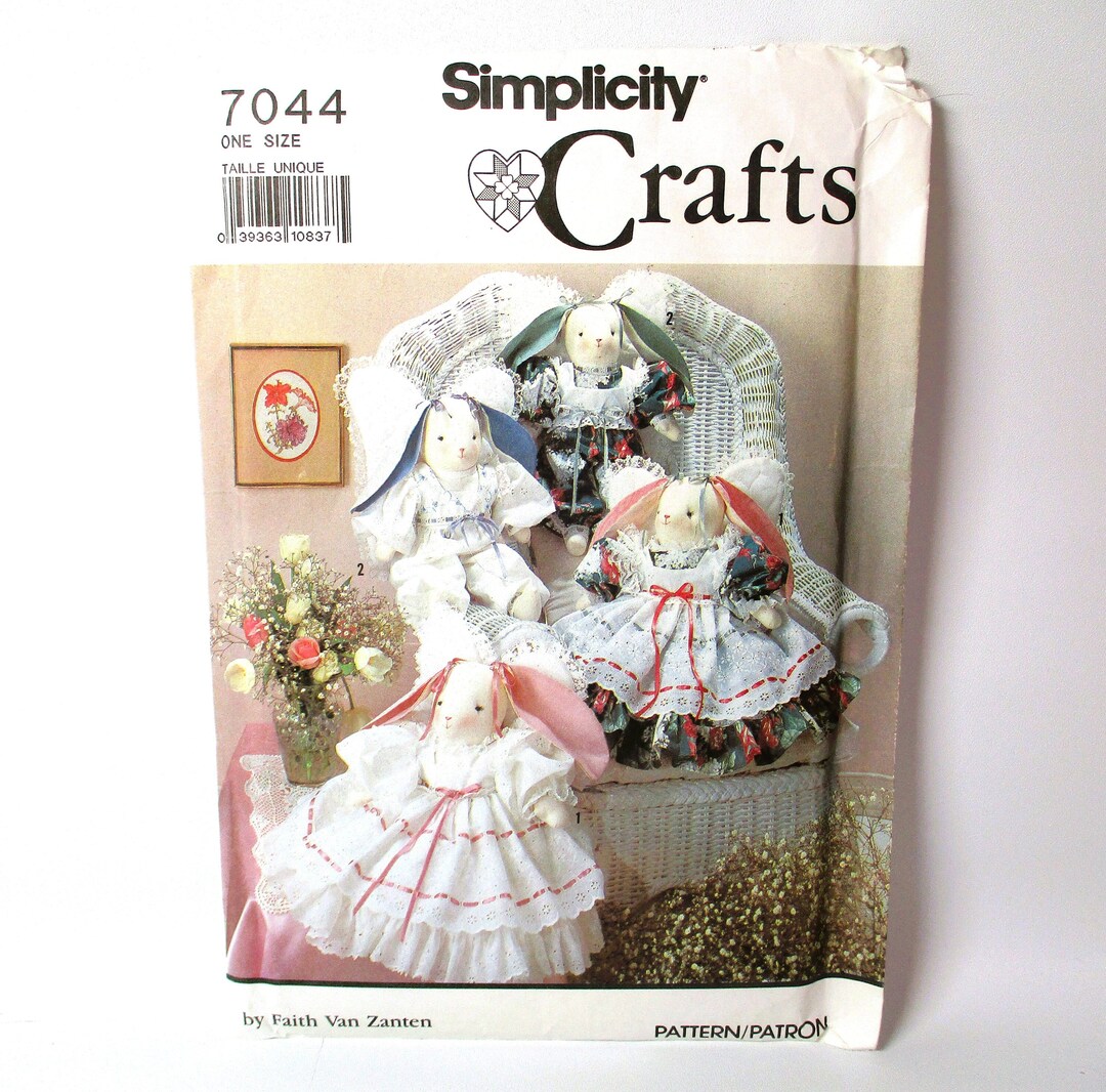 Simplicity Stuffed Decorative Angel Bunnies and Clothes Pattern PT2470 ...