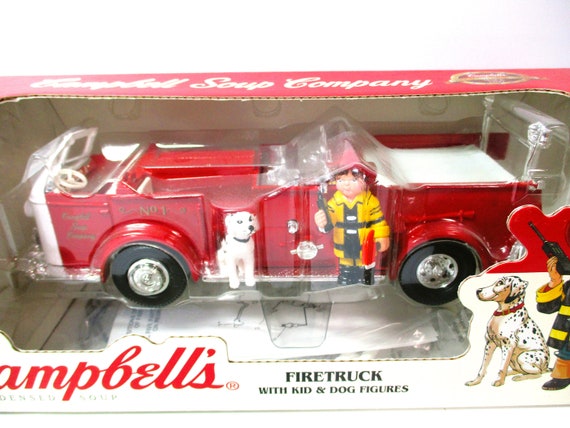 Ertl Collectibles Campbell Soup Firetruck With Kid and Dog Figures