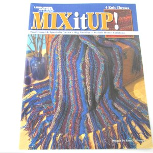 Leisure Arts Mix It Up Four Knit Throws Knitting Pattern Book BK2052