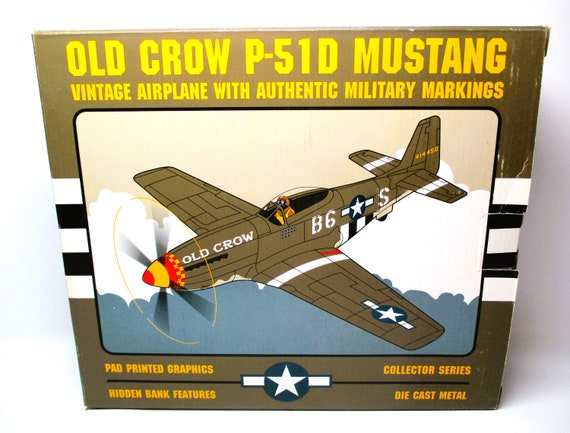 Liberty Classics Old Crow P51D Mustang Airplane Bank TP2276 - Etsy