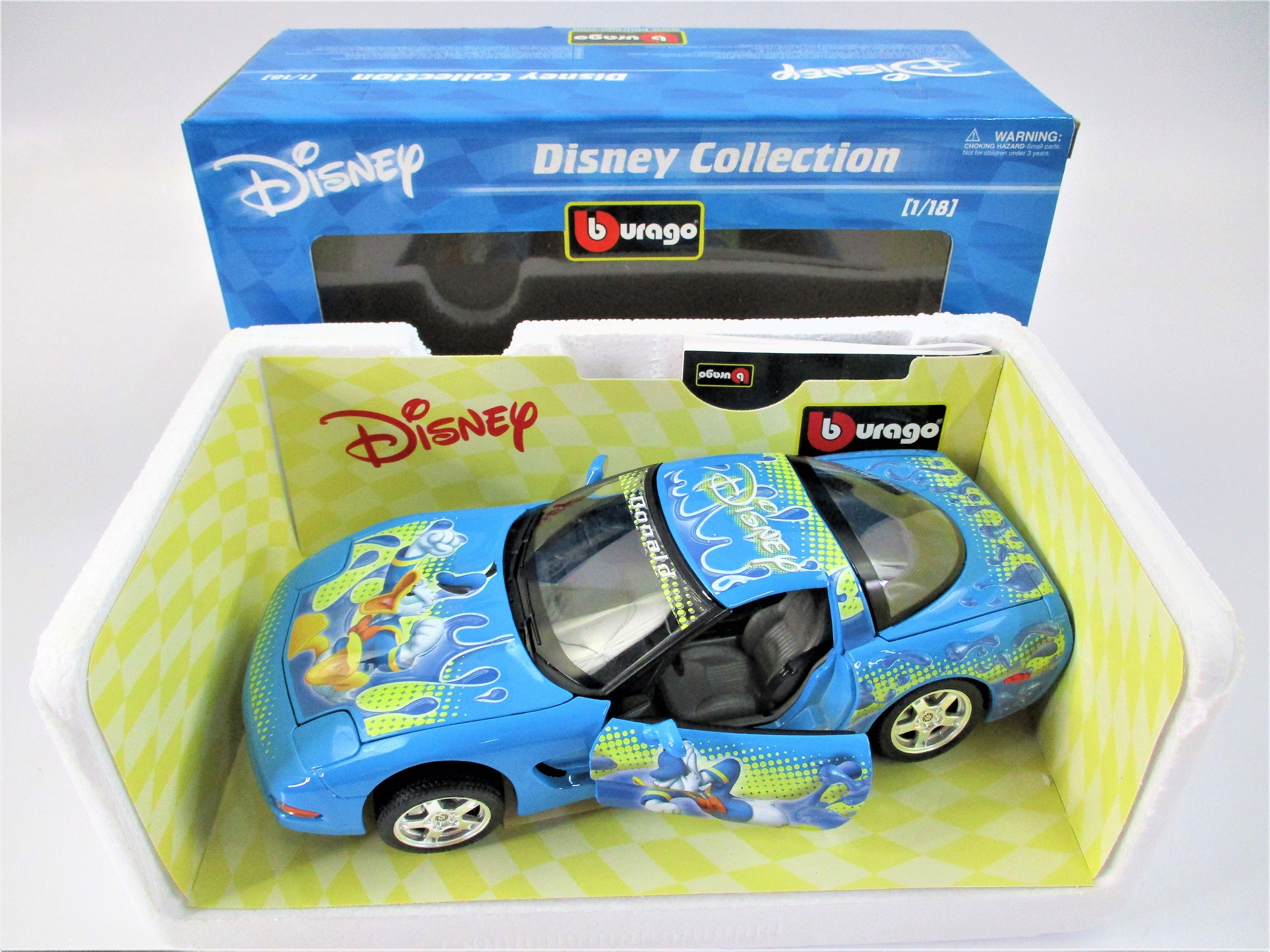 Disney Collection Donald Duck Burago Chevrolet Corvette TC1538 - Etsy