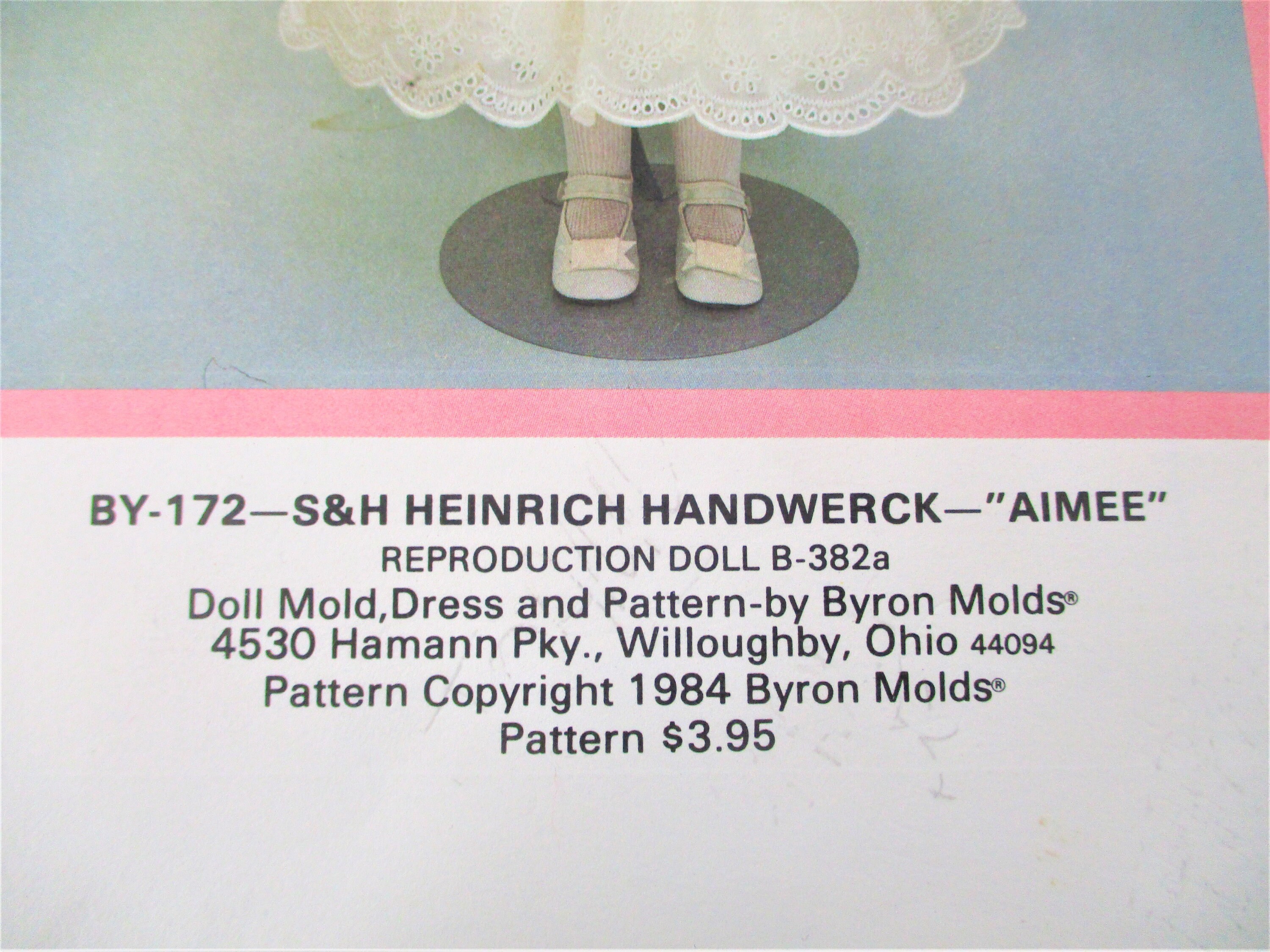 Byron Molds Aimee Reproduction Doll Mold Dress and Pattern PT1970 Etsy