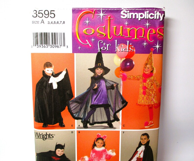 Simplicity Costumes for Kids Pattern PT2385 - Etsy
