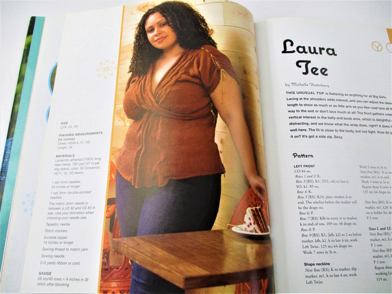 BK832 Big Girl Knits 25 Big Bold Projects Shaped for Real Women with Real Curves hardback pattern book by Jillian Moreno and Amy R Singer