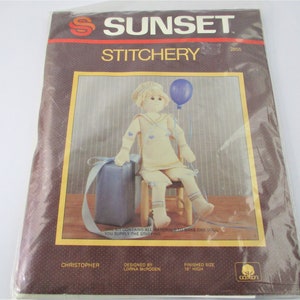 1984 Sunset Stitchery Christopher Doll Making Kit DK1964