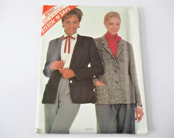 McCalls Stitch and Save Misses Jacket Size 12 14 16 Pattern PT2076