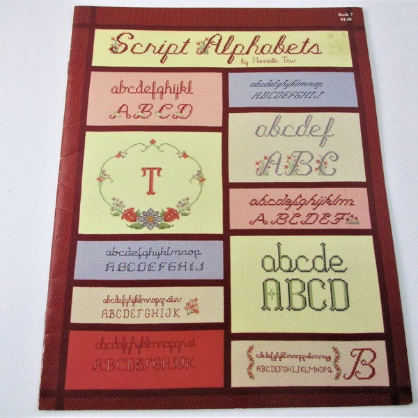 1985 Script Alphabets by Harriette Tew Softback Booklet BK1943