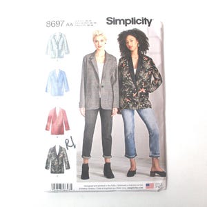 Simplicity Misses Womens Oversized Blazer Pattern PT3049