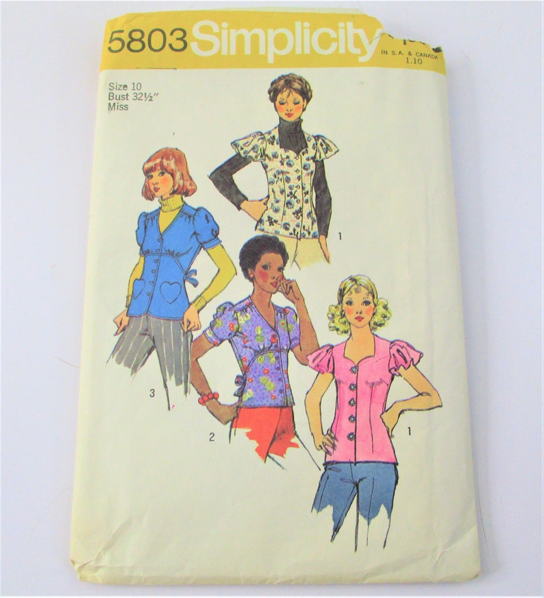 Simplicity Misses Set of Blouses Size 10 Pattern PT1316 image 1