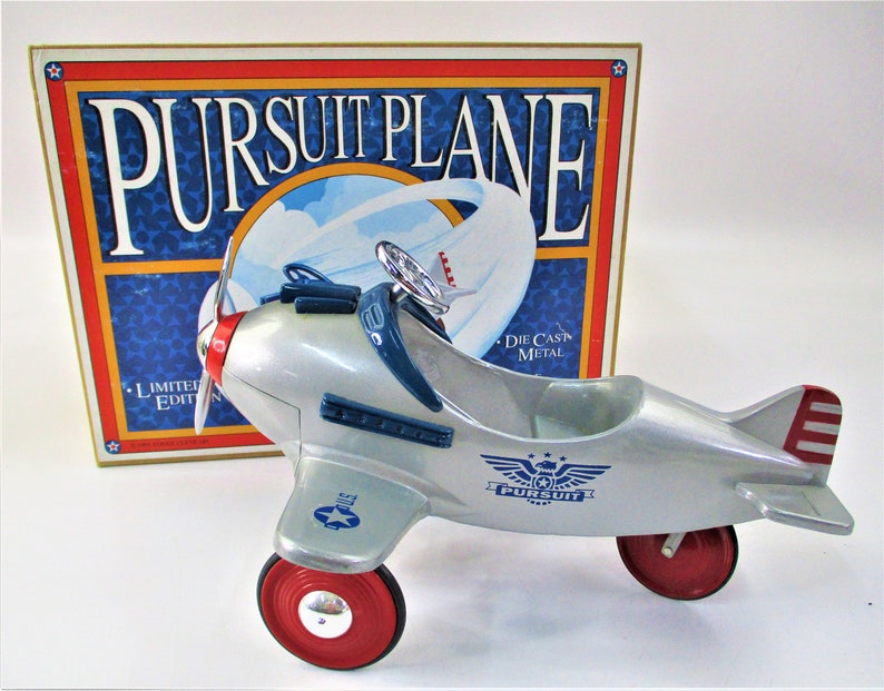 1993 Xonex Pursuit Plane Diecast Metal Pedal Car PC1085 Etsy