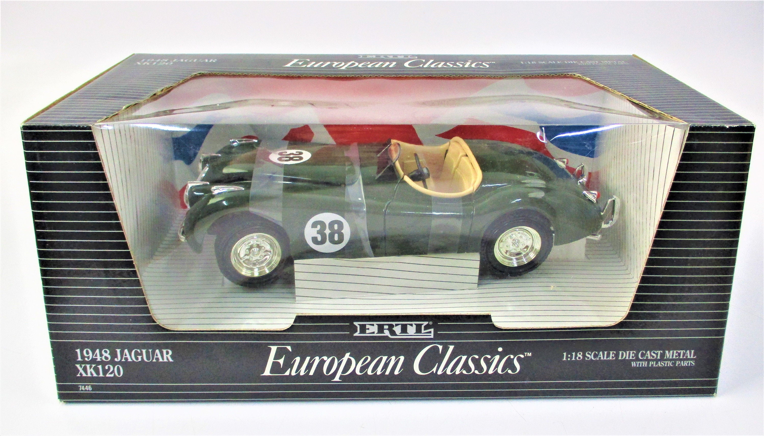 1992 Ertl European Classics 1948 Jaguar XK120 Forest Green Model