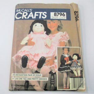 1983 McCalls Crafts Enchanted Forest Dolls 26 Inches Tall and Dresses Pattern PT1873
