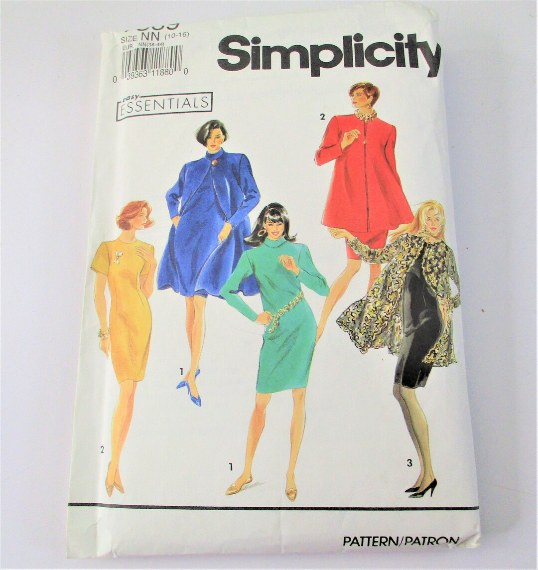 1991 Simplicity Misses Miss Petite Unlined Coat in Two Lengths and ...