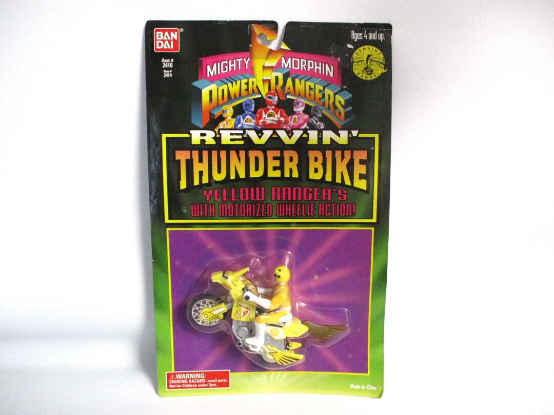 Mighty Morphin Power Rangers Yellow Ranger Thunder Bike TB2918 - Etsy