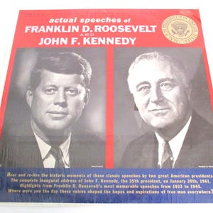 Actual Speeches of Roosevelt and Kennedy Record Album BK2590