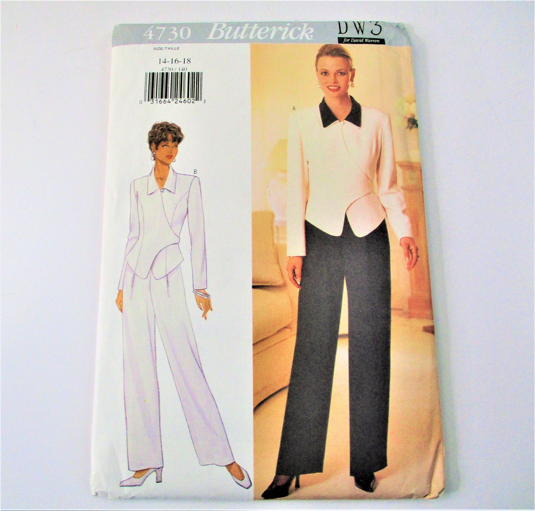 1996 Butterick Misses Top and Pants Sizes 14 16 18 Pattern PT1614 - Etsy