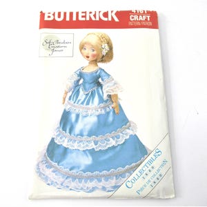 1986 Butterick Craft Sof Porcelain Creations 22 inch Soft Cloth Doll Pattern PT1948