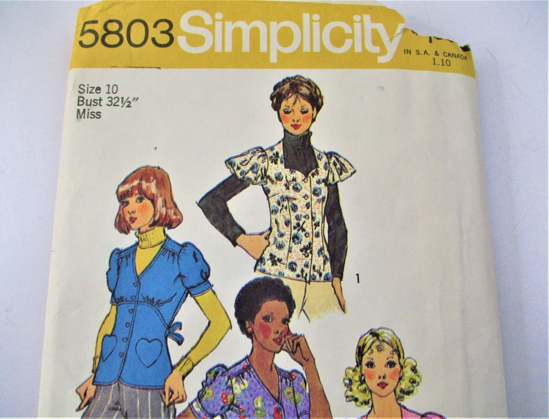 Simplicity Misses Set of Blouses Size 10 Pattern PT1316 image 2